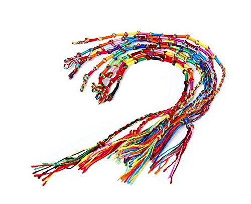 Lot de 20 Debout style hippie coloré tressé Bra...