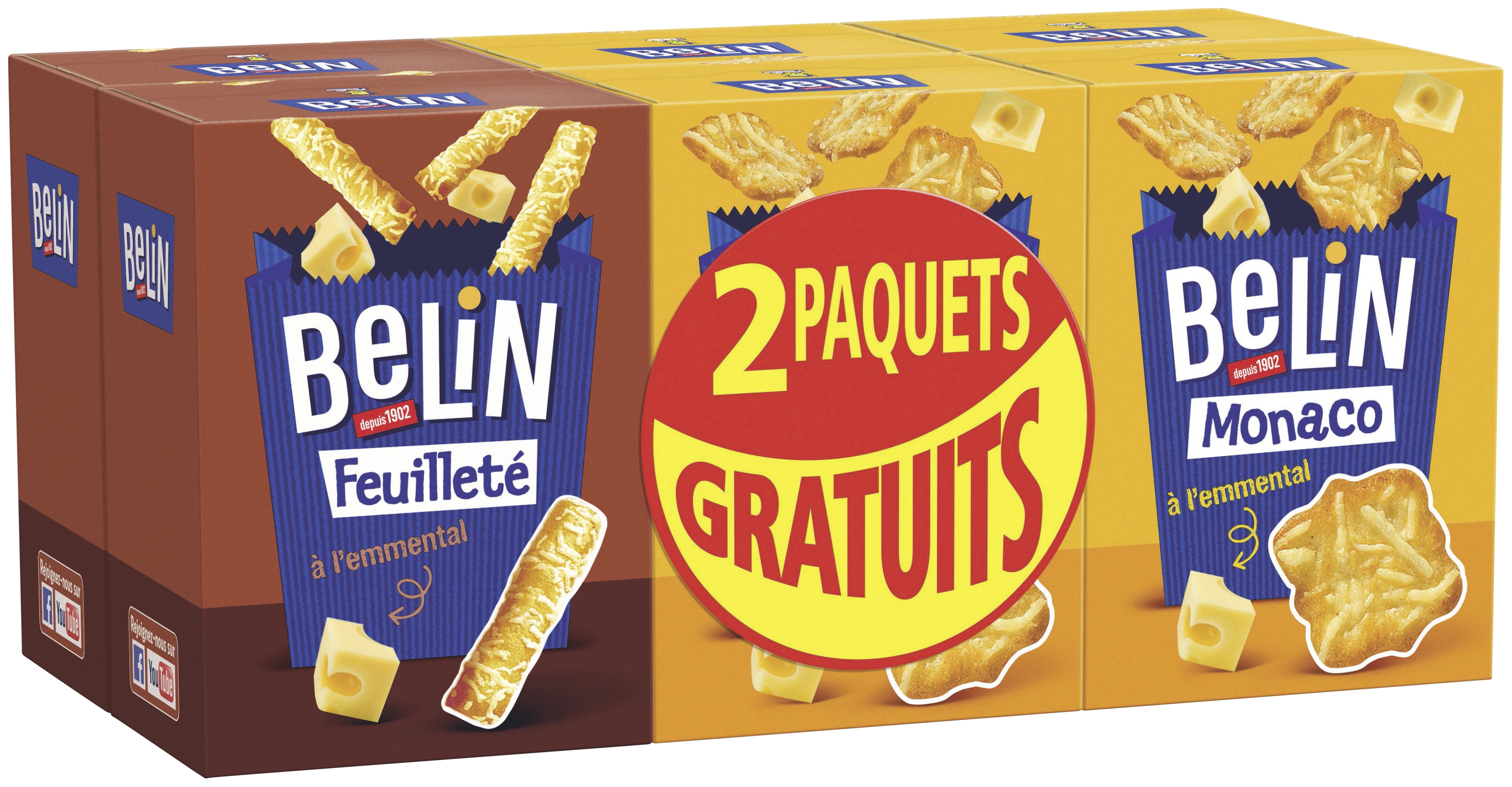 4 Monaco + 2 Feuilleté Belin