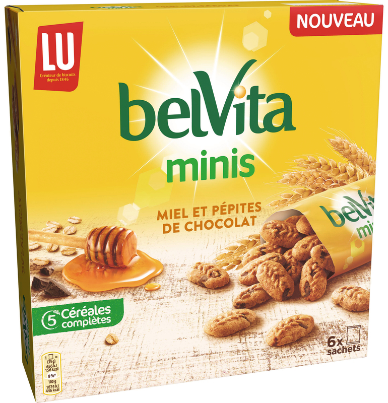 BELVITA MINIS MIEL ET PEPITES DE CHOCOLAT Lu