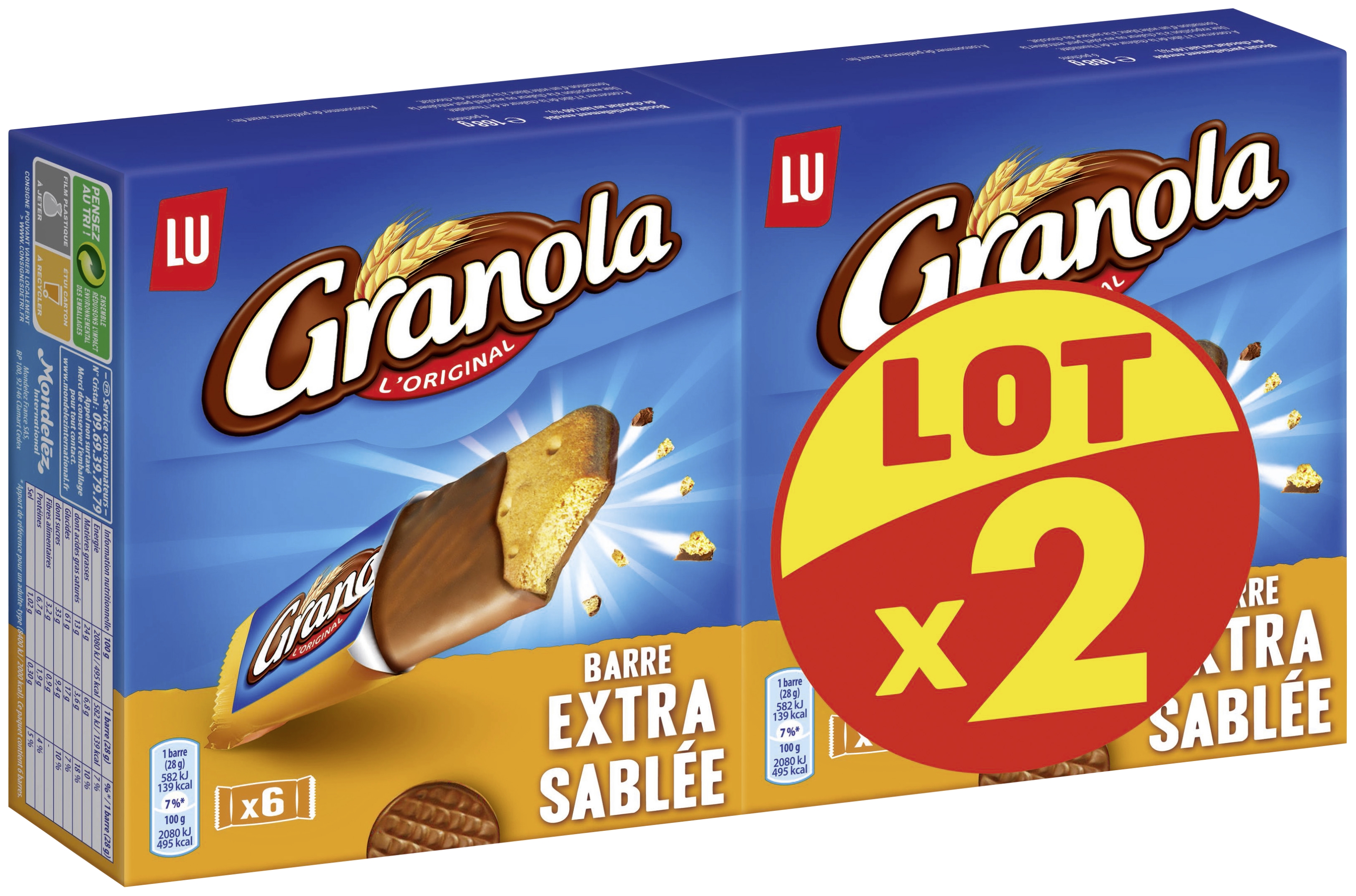 Granola barre extra sablée Lu