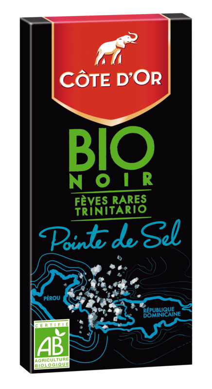 TABLETTE DE CHOCOLAT NOIR BIO POINTE DE SEL Côt...