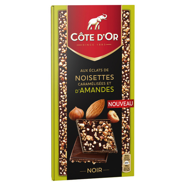 Tablette aux éclats de noisettes caramélisées  7622210811608 cote-d-or