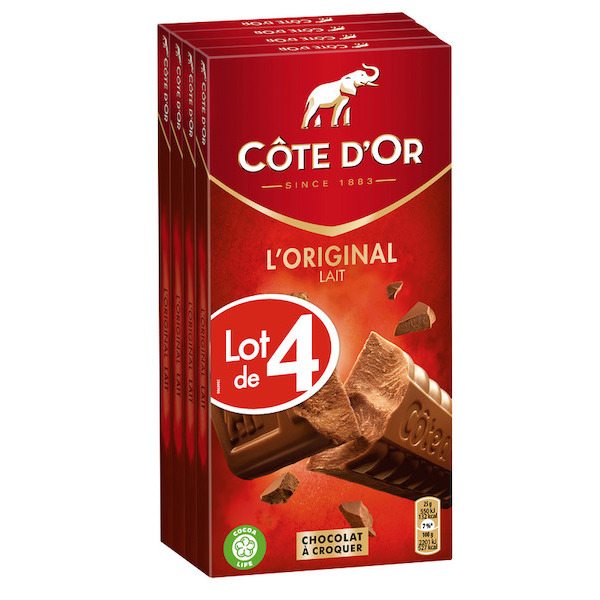Tablettes de chocolat L'Original Lait