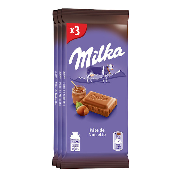 Tablettes à la pâte de noisette