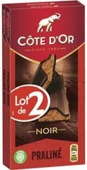  TABLETTES DE CHOCOLAT FOURRÉS “COTE D'OR” code EAN 7622300546106 
