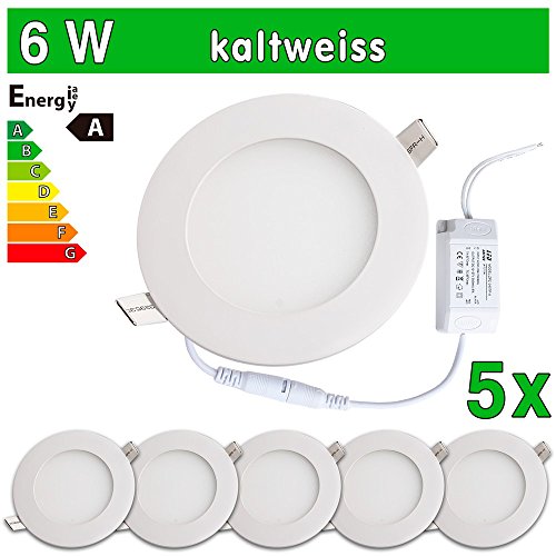 Ultraslim panneau led smd 2835 6w rond lot de 5...