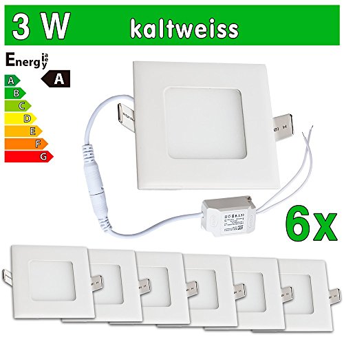 6 x LEDVero ULTRASLIM Panneau LED SMD 2835 3 W ...