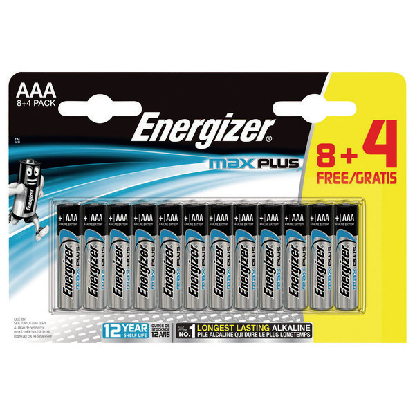  Lot de 8 piles + 4 gratuites LR6/AA Energizer Max Plus code EAN 7638900423167 