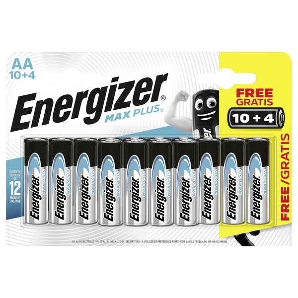 Lot de 10 piles+ 4 gratuites Energizer Max plus...