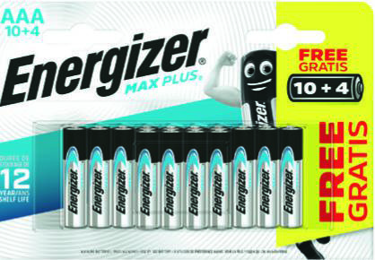  PILES ALCALINES "MAX PLUS" X 10 + 4 code EAN 7638900431933 