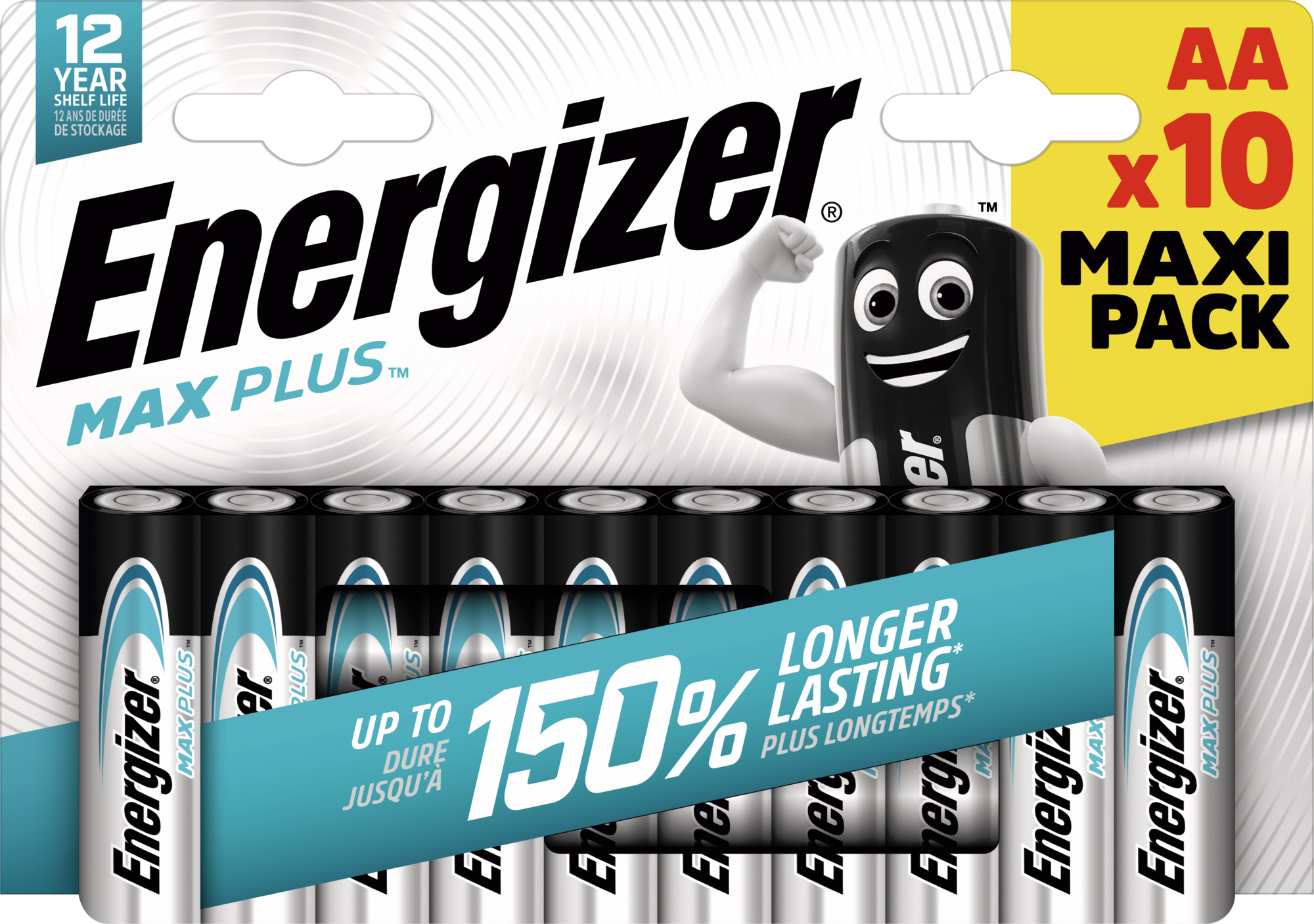 ENERGIZER PILES ALCALINES "MAX PLUS" x10 code EAN 7638900437379 