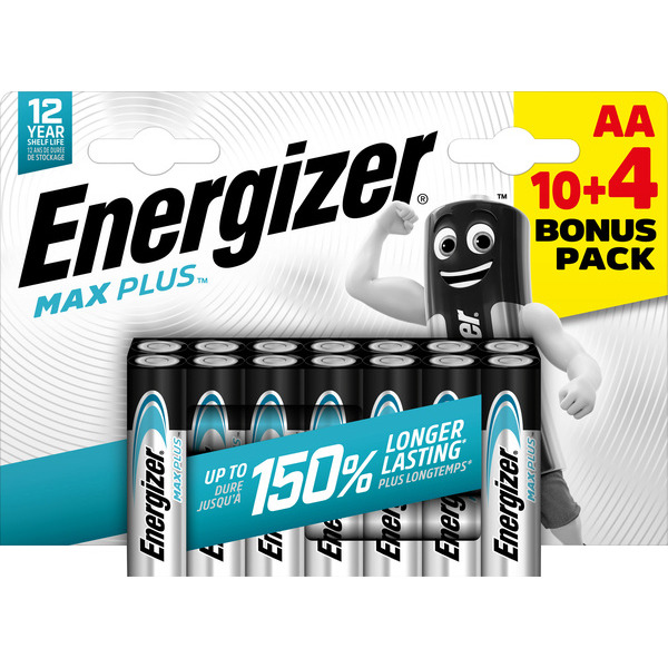 Lot de 10 piles + 4 offertes Energizer Max+ AA/LR6