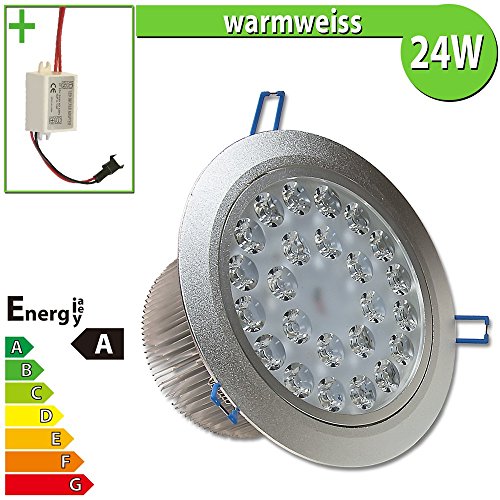 1x LEDVero LED Spot encastrable 24W forme ronde...