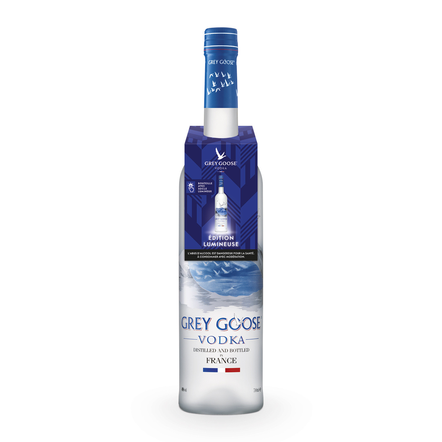GREY GOOSE Vodka original édition lumineuse GREY GOOSE code EAN 7640175712006 