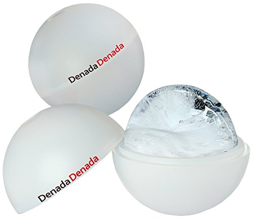 DenadaDenada Moule à glaçons en silicone 6.4 cm (kit de 2 boules) - la plus grosse boule sur le marché - une grosse japonaise de la fonte lente - parfaite pour tous vos cocktails comme moule pour la formation de glaçons sphériques. Pour un Scotch , un Bourbon bien frais - mieux qu'un bac à glaçons. Un CADEAU PARFAIT ET GARANTI satisfait ou remboursé! code EAN 7661459821214 