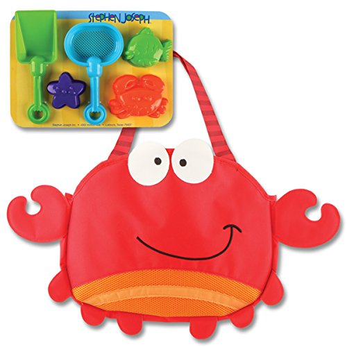 - sac de plage avec jouets - crabe