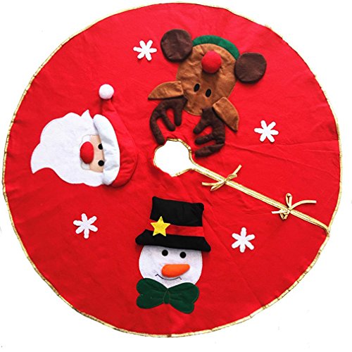 Smile YKK Couvre-pied de sapin arbre père noël décoration couverture ronde ornement bonhomme 7666315008549 (7666315008549)