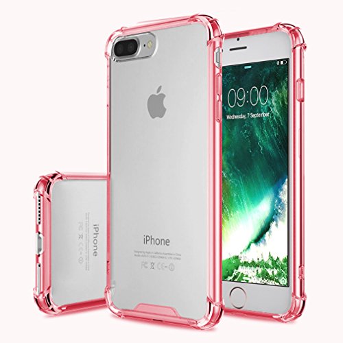 first2savvv First2savvv rose iPhone 7 Plus 5.5" Absorbant les chocs Coque Housse Silicone Case Cover Transparent Crystal Clair Soft Gel TPU -XJPJ-I7-5.5-B02 7693651101573 (7693651101573)