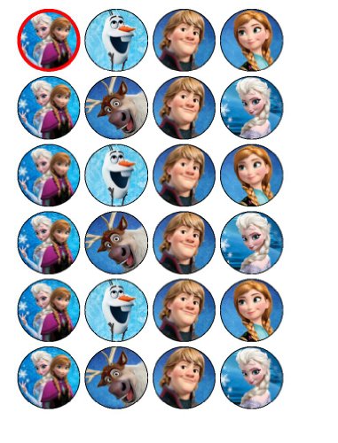 Lot de 24 décorations pour cupcakes La reine de...