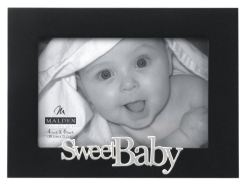 Expressions cadre photo en bois noir, sweet bab...