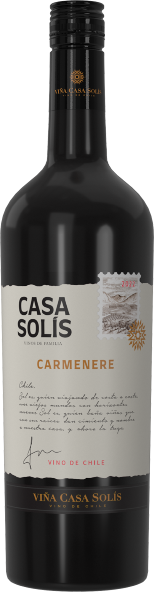 CASA SOLIS CARMENÈRE 2022 CHILI
ROUGE code EAN 7804664410303 