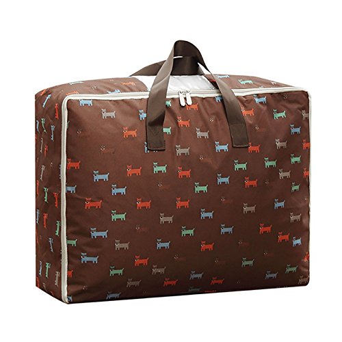 Chouette Housse de rangement imprimé pliable etanche pour couette couverture de lit / vêtements storage box (café) code EAN 7848601488536 