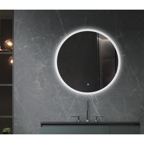  Miroir de salle de bain LED 80cm rond à luminosié variable et interrupteur tactile, LB-228080-80-80 LuxuryBain code EAN 7864453620672 