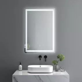  Miroir de salle de bain LED 50x70cm à luminosité variable rectangulaire LuxuryBain code EAN 7864453909920 