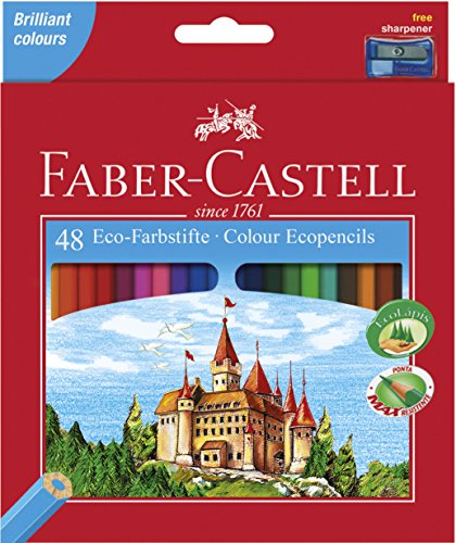 120148 castle crayons de couleur hexagonal eco,...