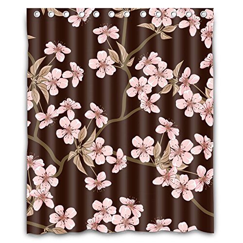 Cherry blossom vector background polyester fabr...