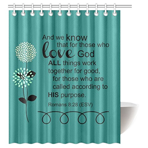 Bible verse waterproof polyester fabric rideau ...
