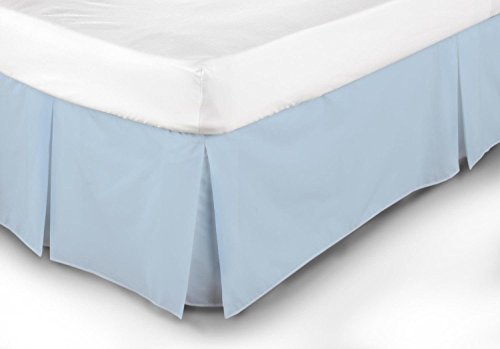 Stylo-designs stylo-designs Poly coton teint uni Base Plateforme Lit plissé Boîte de toutes les tailles, 50 % coton, 50 % polyester, bleu, Super king code EAN 7902706923825 