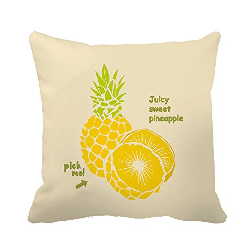 warrantyll Juicy Sweet Ananas Coussin carré en ...