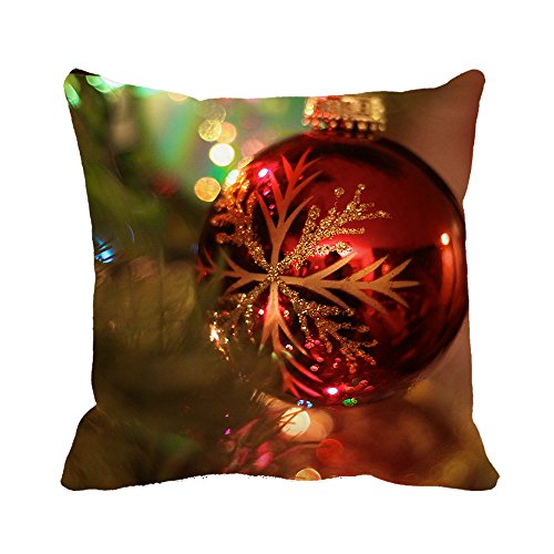 WY-Pillow warrantyll Joyeux Noël Boule de cristal Couvre-lit Decoraitve Coussin carré en coton taies d'oreiller, Coton, #Color 1, 20*20 code EAN 7946138570189 