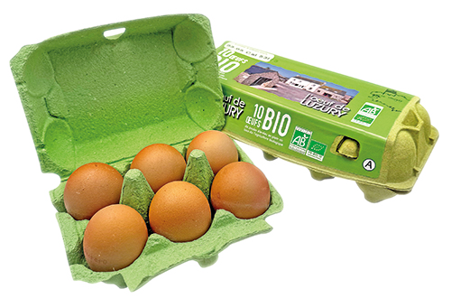 SUR LES BOÎTES D’ŒUFS BIO X6 OU X10 DE “LA FERM...