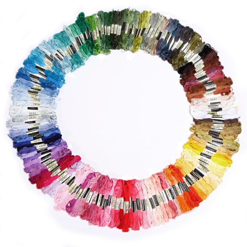 Surepromise Lot de 150 échevettes de fil à brod...