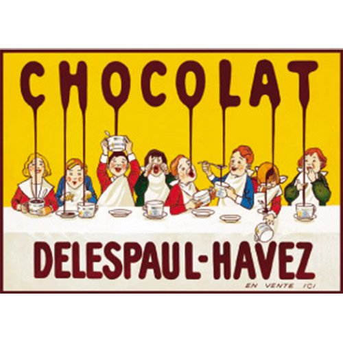 Chocolat Delespaul Carte Plaque Métal Pub Déco - Chocolat Delespaul - 15 x 21 cm 7999110016212 (7999110016212)