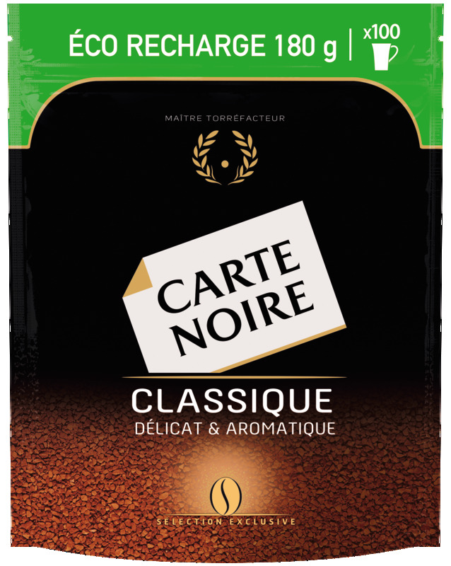 CAFÉ SOLUBLE CLASSIQUE ÉCO-RECHARGE Carte noire