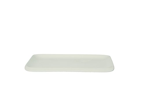 28,5 x 18 cm-infini-plateau rectangulaire blanc
