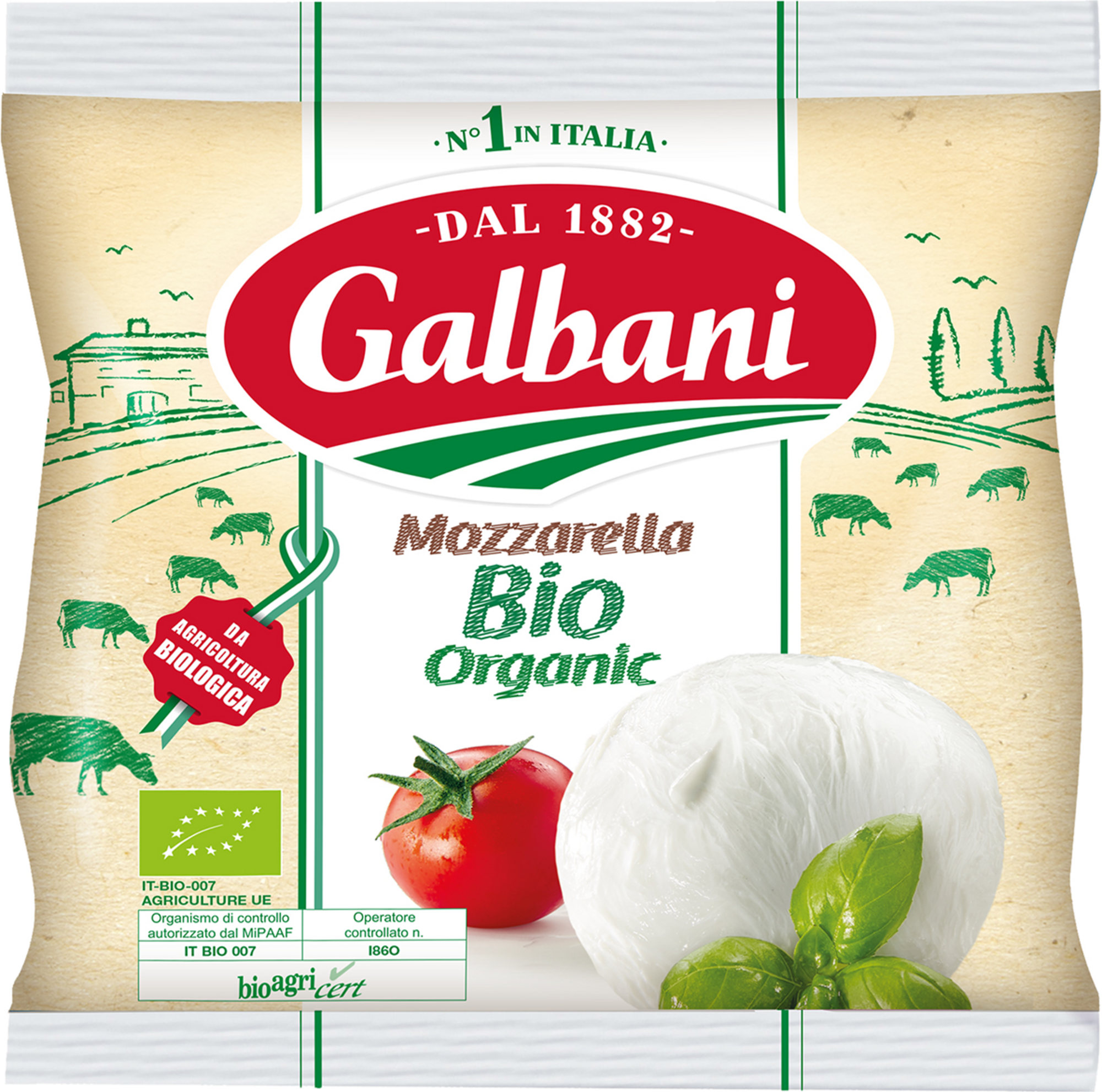 Mozzarella bio organic 16 % Mat.Gr. 