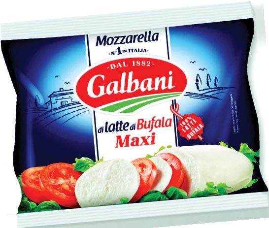  MOZZARELLA DI LATTE DI BUFFALA MAXI 23% MAT. GR.(8) “GALBANI” code EAN 8000430138870 
