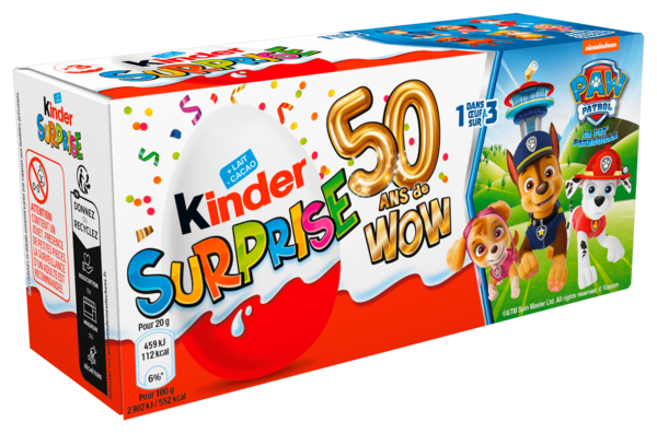 KINDER OEUF SURPRISE X 3 PAT' PATROUILLE
 code EAN 8000500428214 