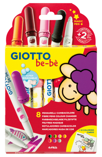 ÉTUI 6 FEUTRES MAXI 
GIOTTO BEBE