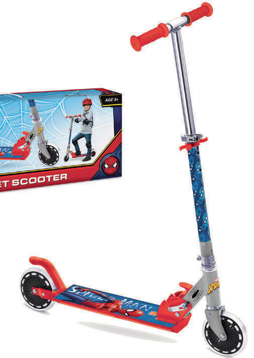 PATINETTE PLIANTE 2 ROUES SPIDERMAN MONDO