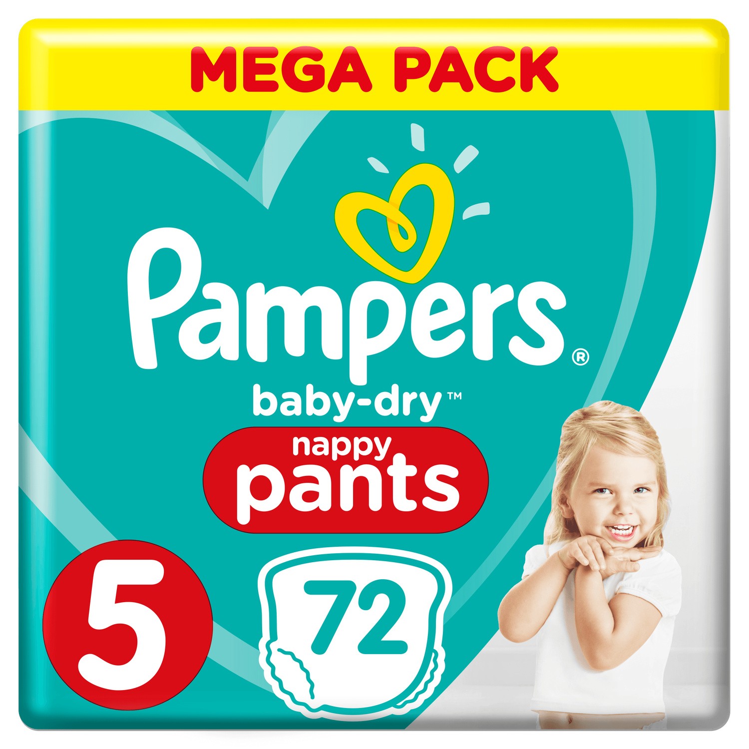 Couches taille 5 : 12-17 kg Baby Dry Pants PAMPERS