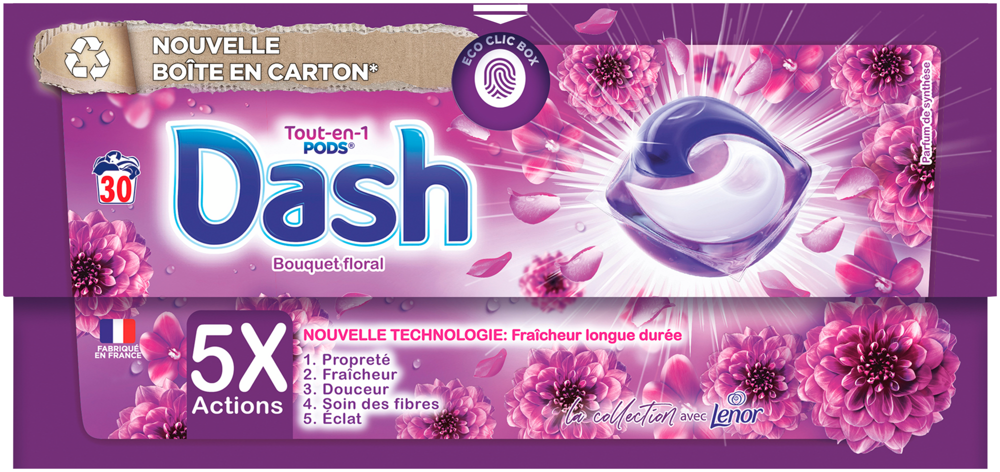 DASH SUR LES PRODUITS PRÉSENTS EN MAGASIN DE LA GAMME "DASH" code EAN 8001090881885 
