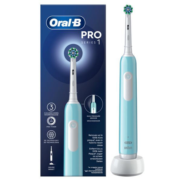 ORAL B BROSSE À DENTS PRO 1 BLUE CROSS ACTION 
 code EAN 8001090918444 