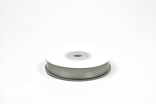 12mm-Bobine de 25 metres de ruban satin GRIS CL...