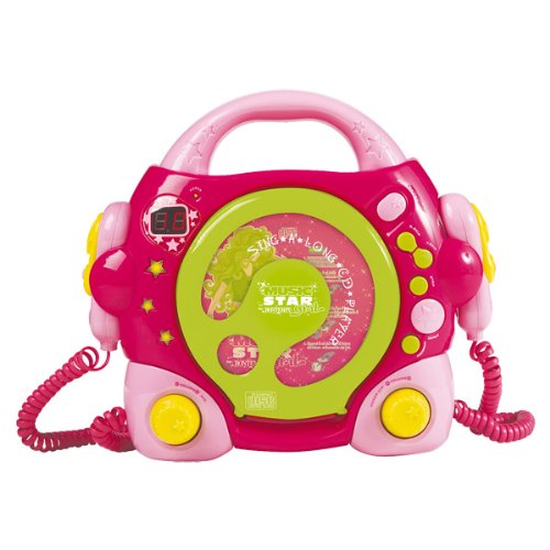 Music Star - Lecteur Cd 2 Micros Rose