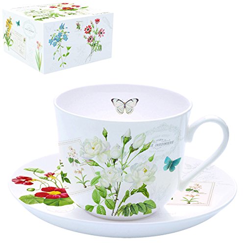 Coffret 1 déjeuner + soucoupe La belle jardinière
